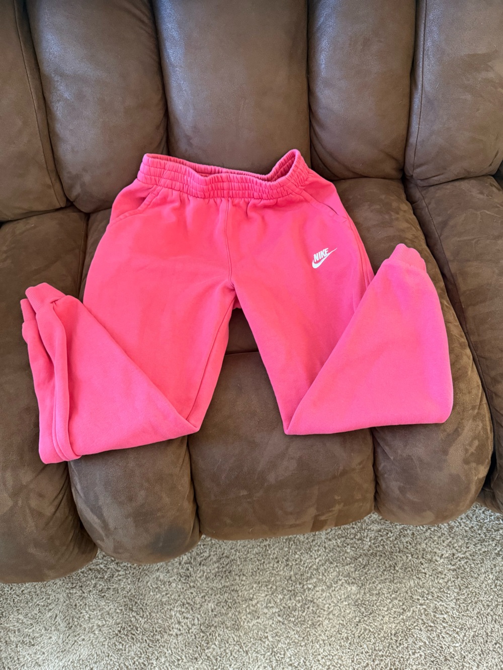 Nike Kids Bright Pink Fleece Joggers